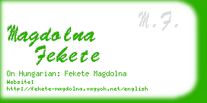 magdolna fekete business card